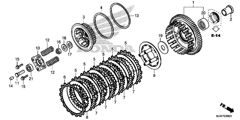 Honda CB500FAG 2016 Seat, Judder Spring (22125-KZZ-901)