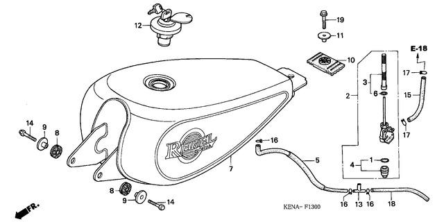 Honda CMX250C1 2001 O-Ring,1.3X10.6 (16075-GHB-720)