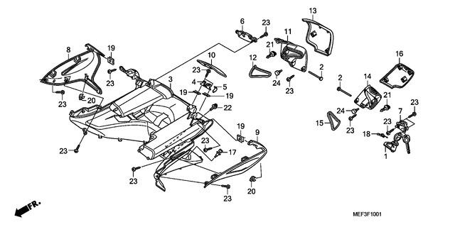 Honda FJS400A9 2009 Lid, Fuel *Nh1 * (64451-MFT-640ZA)