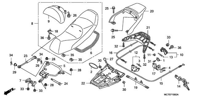 Honda FJS600A6 (2006) F-19 SEAT Honda FJS600A6 (2006) F-19 SEAT