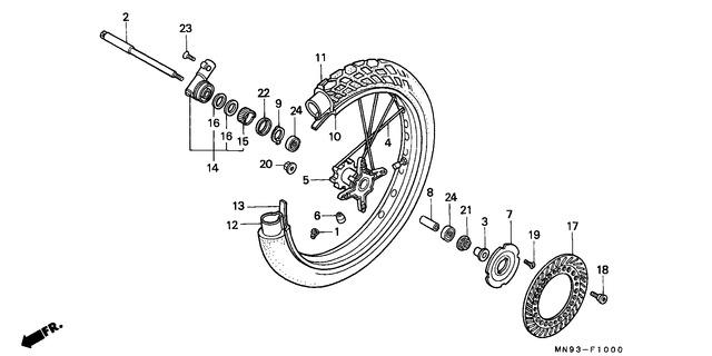 Honda NX6502L 1990 Gear, Speedometer (44806-KF0-000)