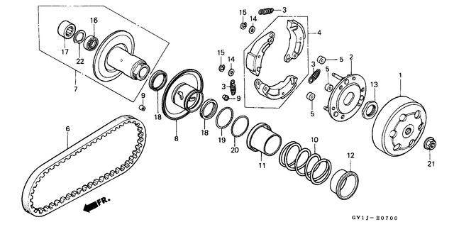 Honda SA50K 1989 Rubber, Clutch Damper (22804-148-000)