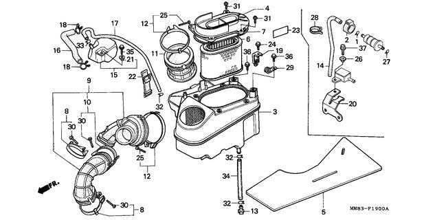 Honda VT1100CH 1987 Crankcase Breather Storag (17551-MM8-000)