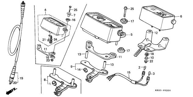 Genuine Honda XR200RE (1984) F-02 SPEEDODASH / METER Motorcycle Parts