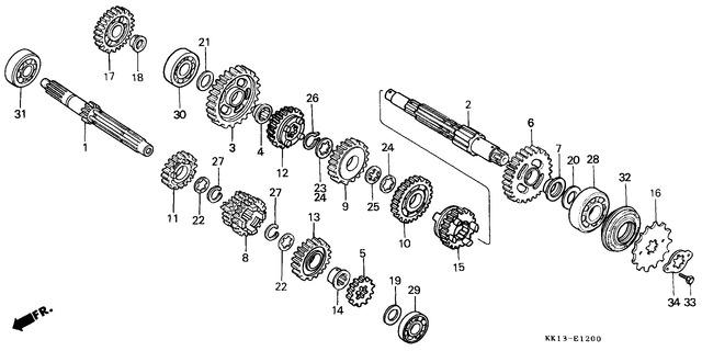 Honda XR250RK 1989 Plate A2, Fixing (23811-KR3-600)