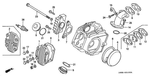 Honda Z50J3L 1990 Gasket, L. Cylinder Head (12395-GW8-681)